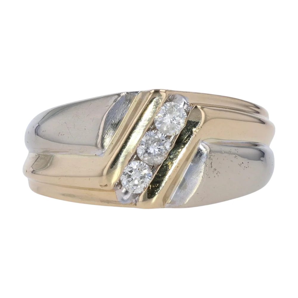 1/3 ctw 14K Two-Tone Gold Diamond Band