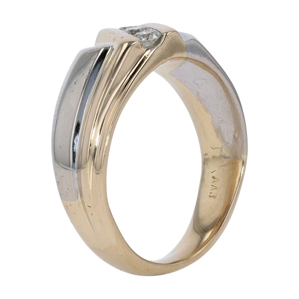 1/3 ctw 14K Two-Tone Gold Diamond Band - Image 5