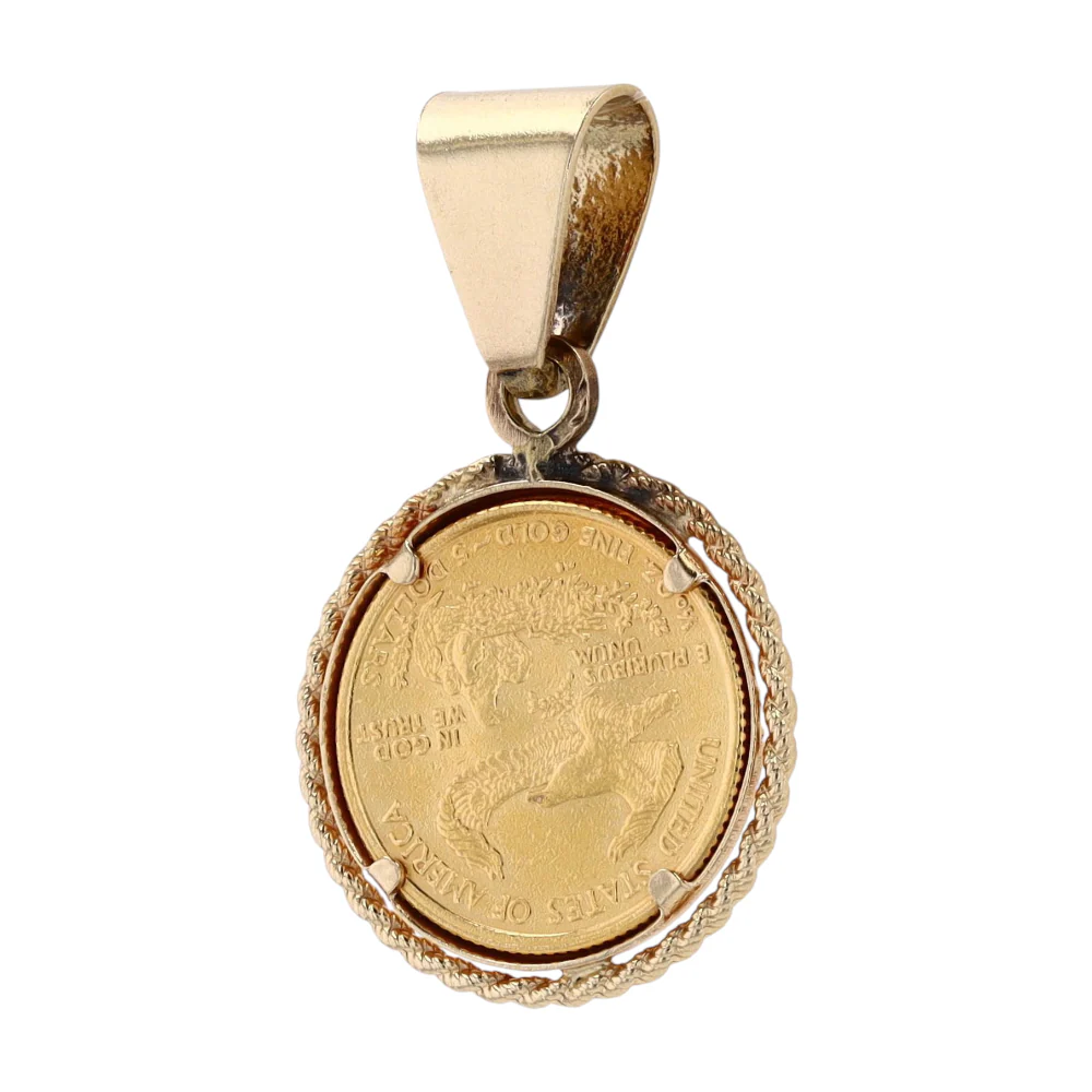 14K Yellow Gold Pendant - Image 2