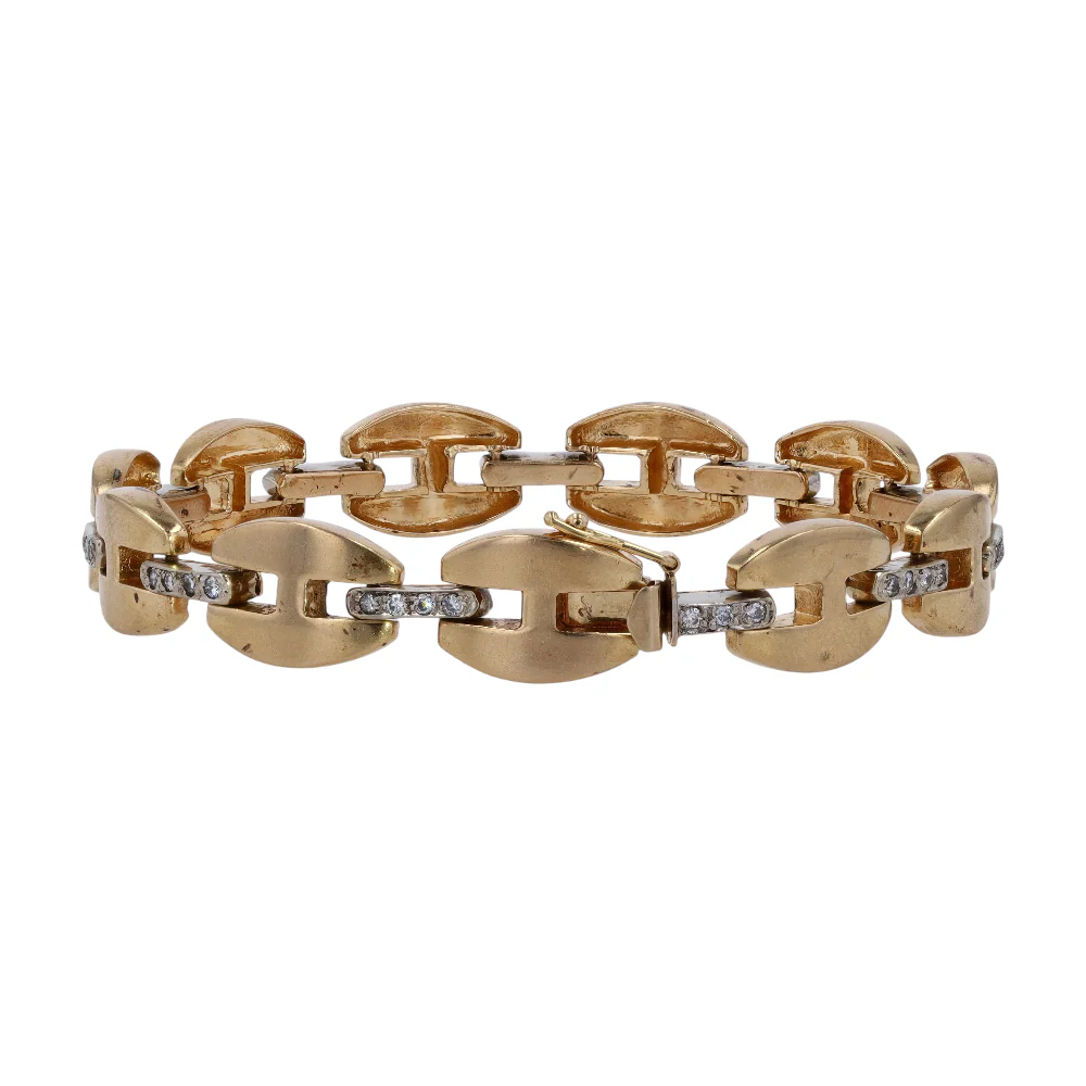 14K Yellow Gold Diamond Tennis Bracelet - Image 2