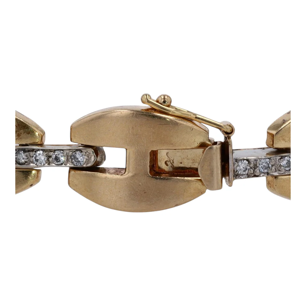 14K Yellow Gold Diamond Tennis Bracelet - Image 3