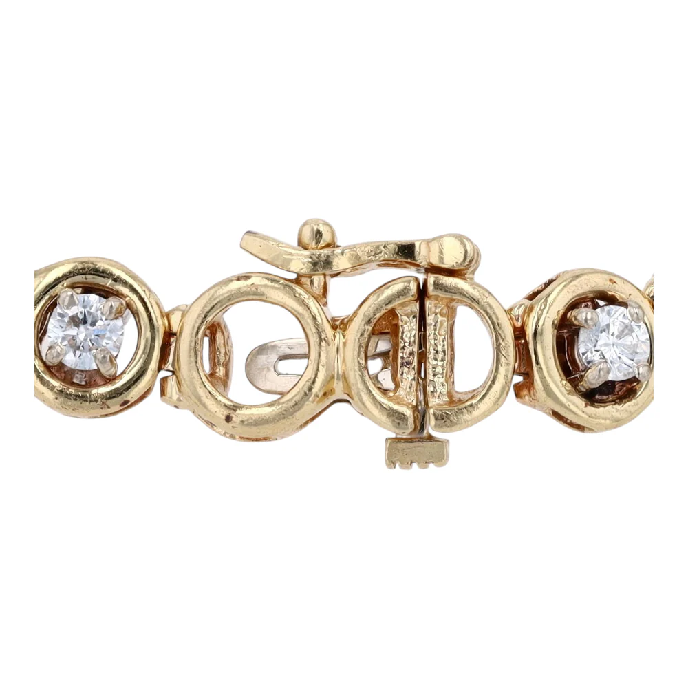 2 1/3 ctw 14K Yellow Gold Diamond Tennis Bracelet - Image 2