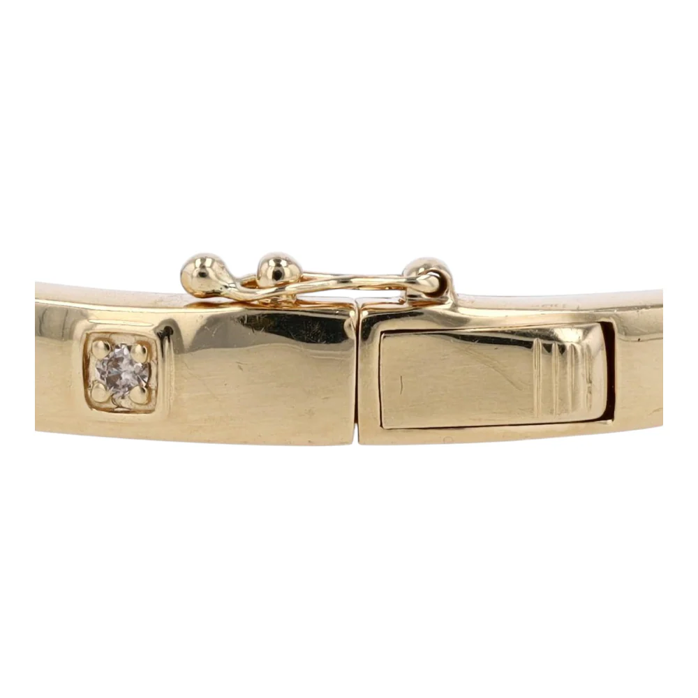 1/3 ctw 14K Yellow Gold Diamond Bangle Bracelet - Image 3