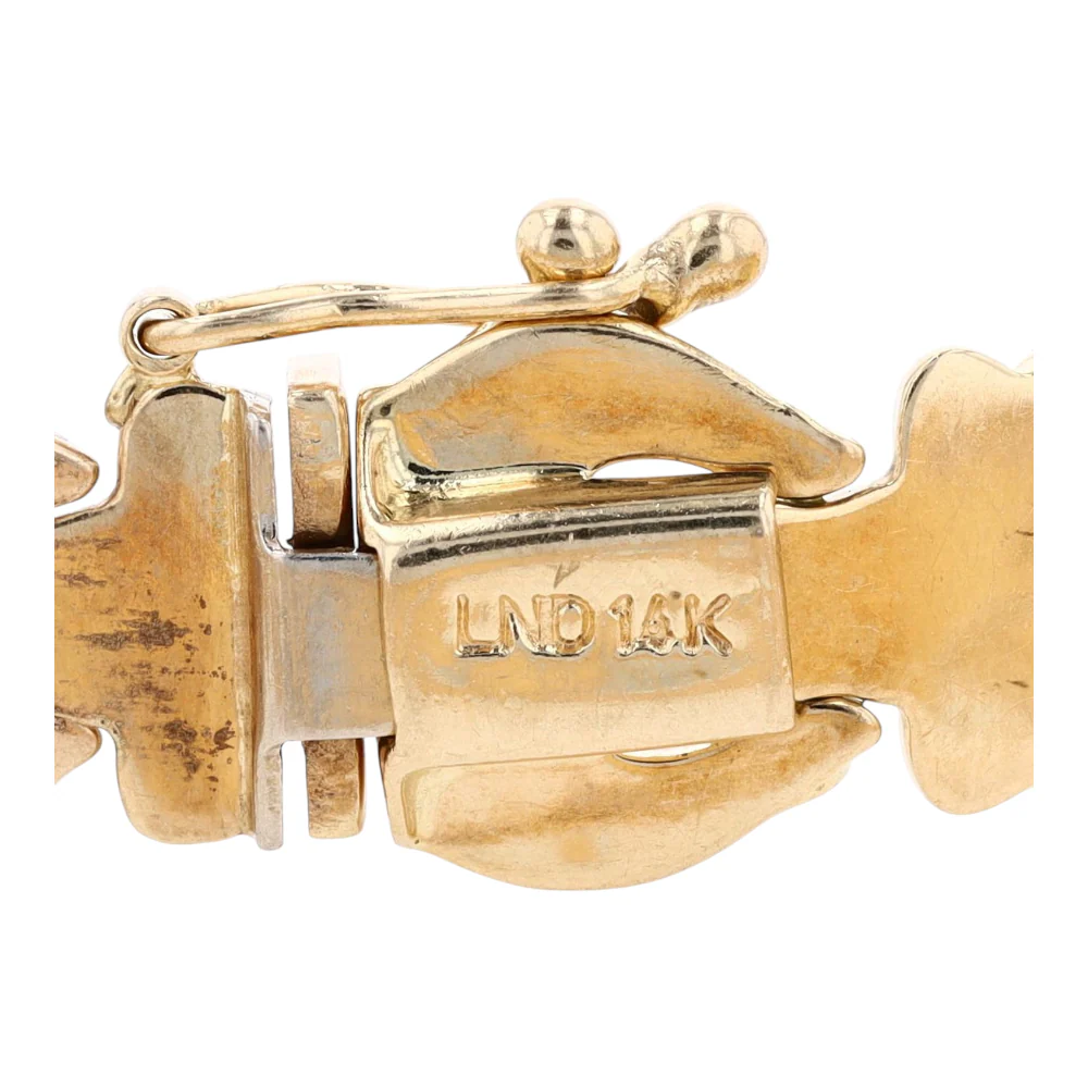 14K Two-Tone Gold Chain Bracelet - Image 3