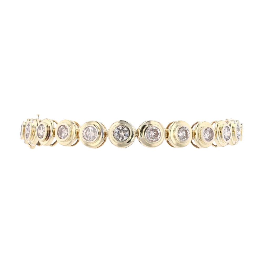 4 ctw 14K Yellow Gold Diamond Tennis Bracelet