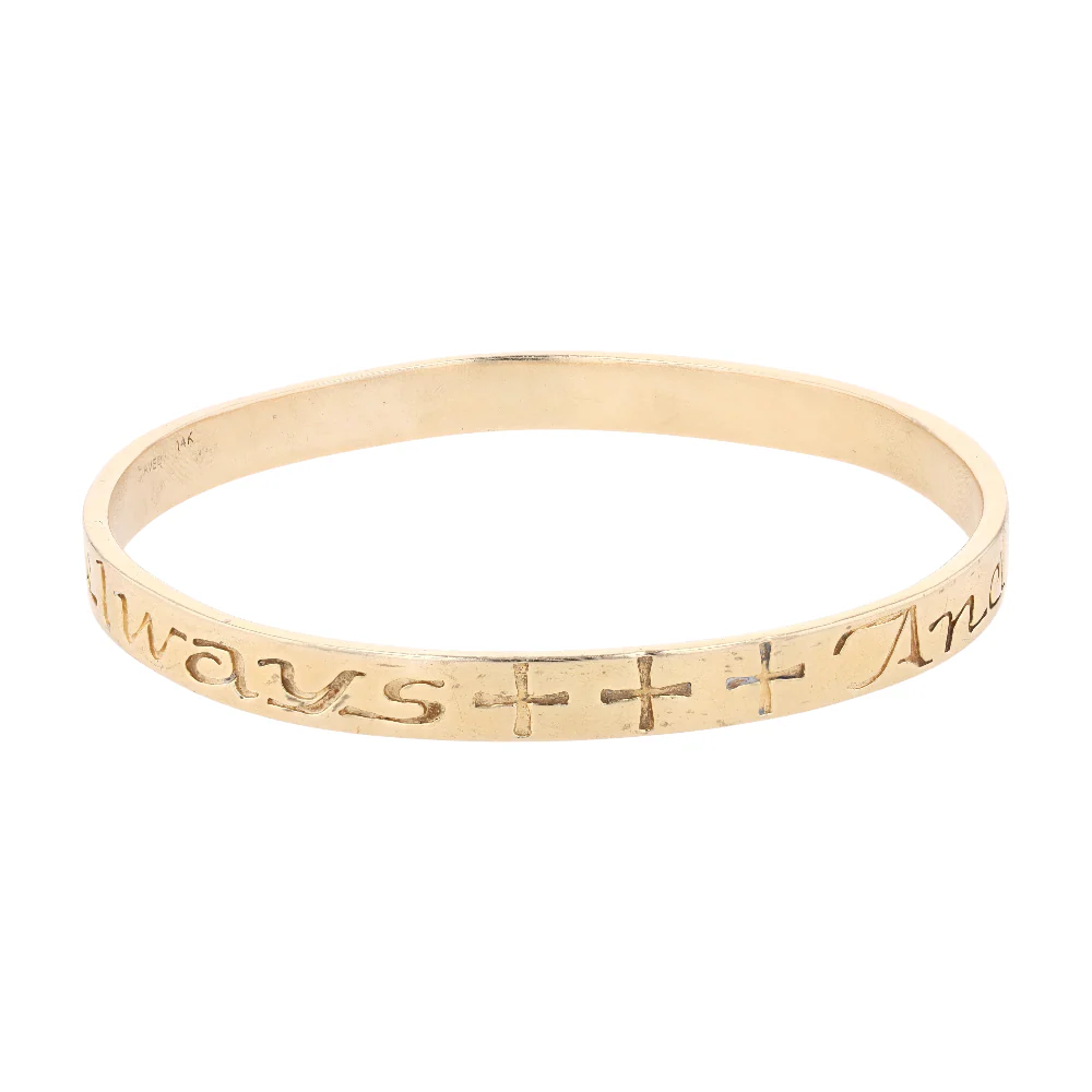 14K Yellow Gold Bangle Bracelet - Image 2