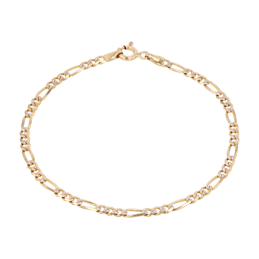 14K Two-Tone Gold Chain Bracelet