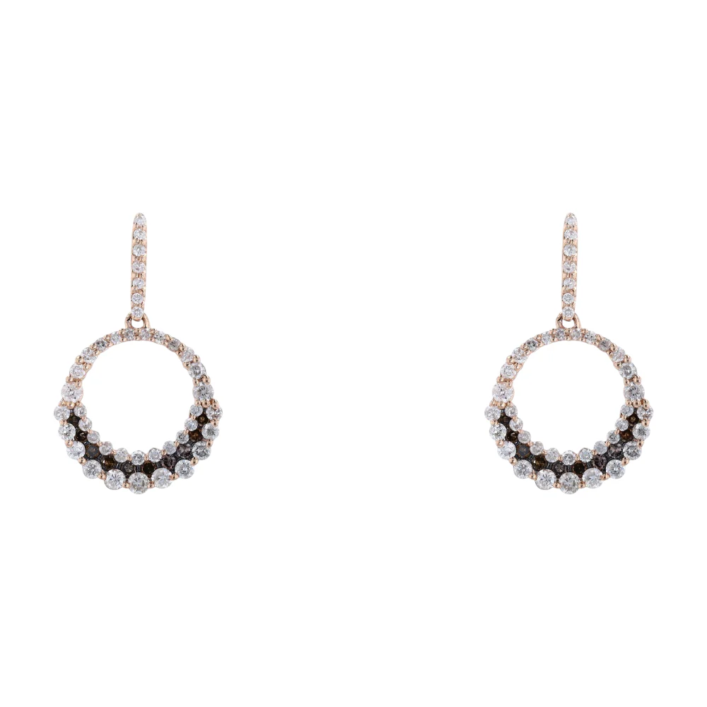 1/3 ctw 14K Rose Gold Diamond Drop Earrings