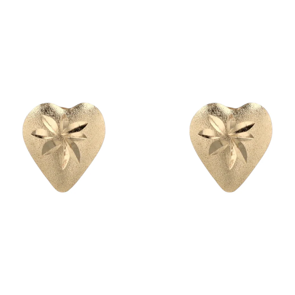 14K Yellow Gold Stud Earrings