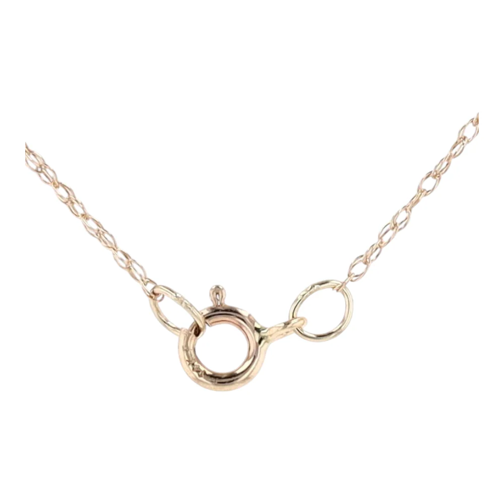 1/10 ctw 14K Yellow Gold Diamond Pendant Necklace - Image 5