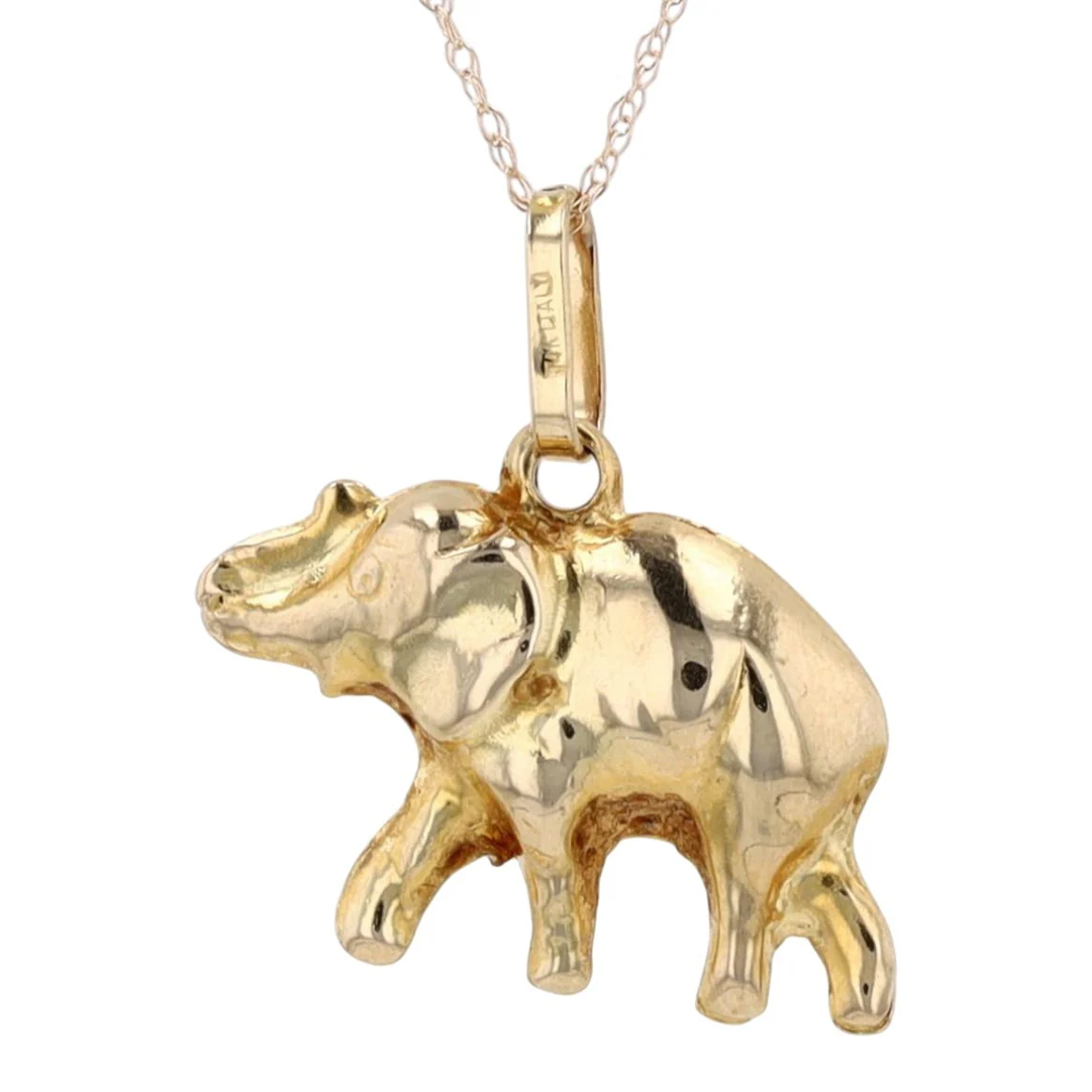 14K Yellow Gold Pendant Necklace - Image 3