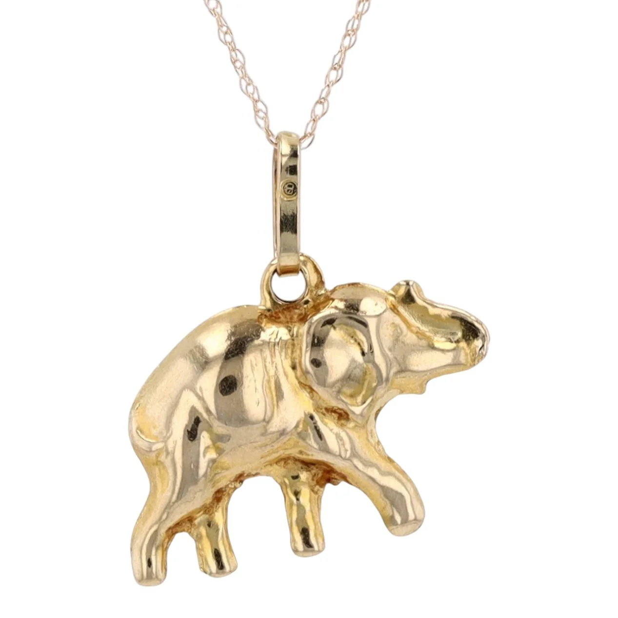14K Yellow Gold Pendant Necklace - Image 4
