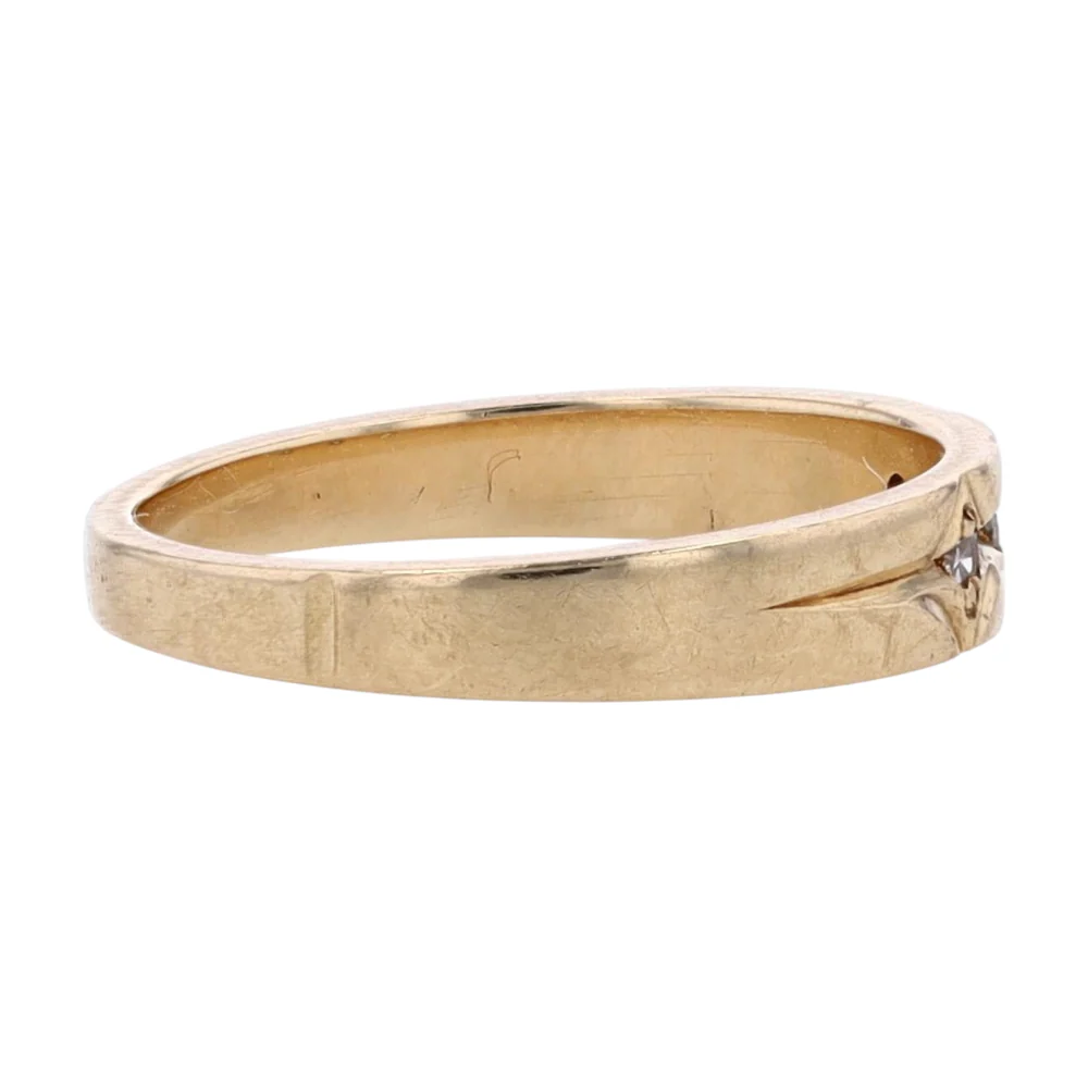 14K Yellow Gold Diamond Band Ring - Image 4