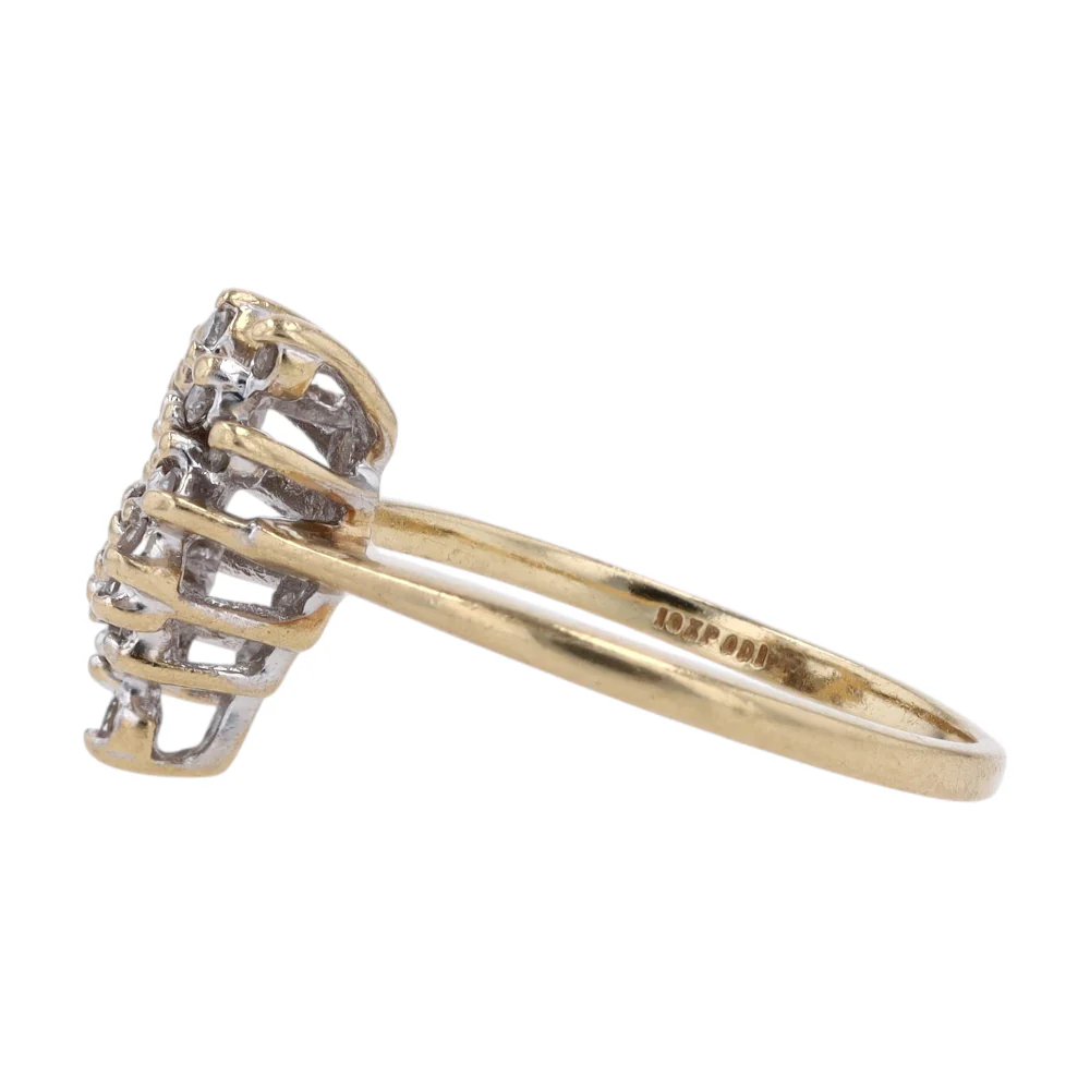 1/10 ctw 10K Yellow Gold Diamond Fashion Ring - Image 2