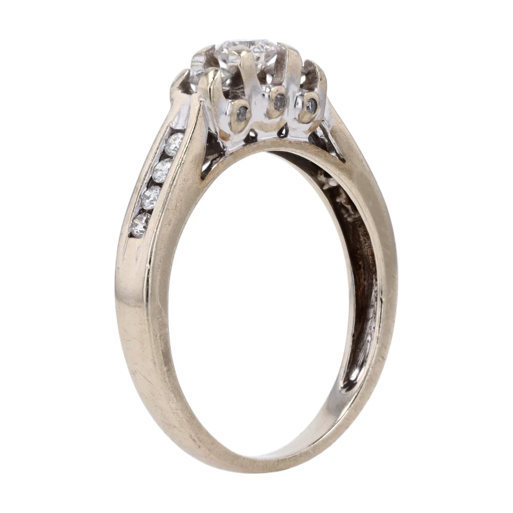 1/2 ctw 14K White Gold Diamond Engagement Ring - Image 5