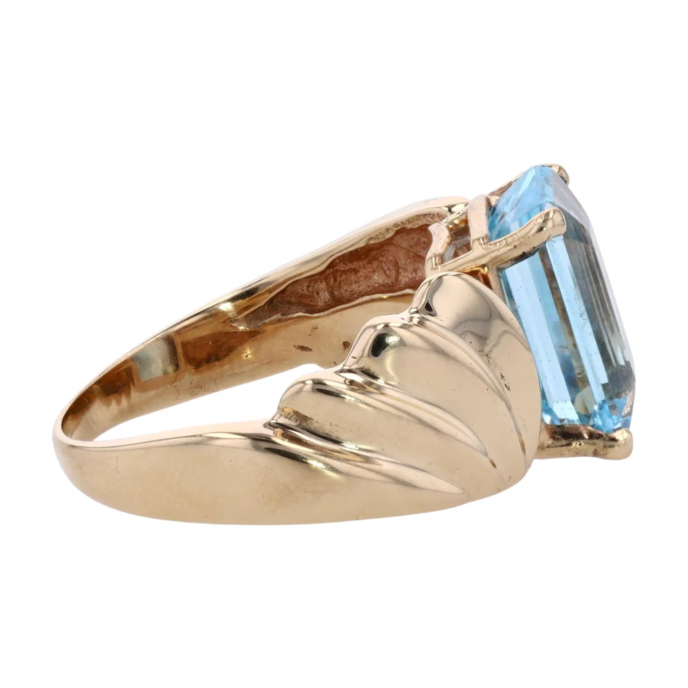 14K Yellow Gold Topaz Fashion Ring - Image 4