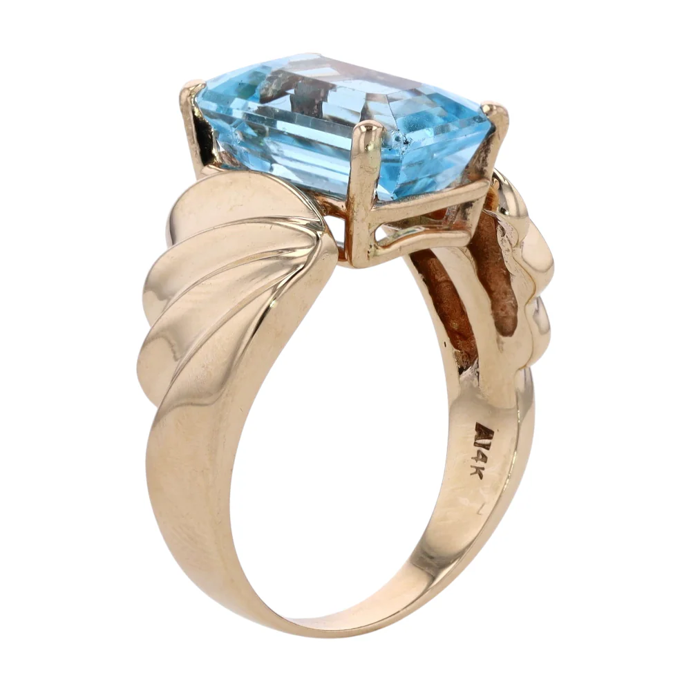 14K Yellow Gold Topaz Fashion Ring - Image 5