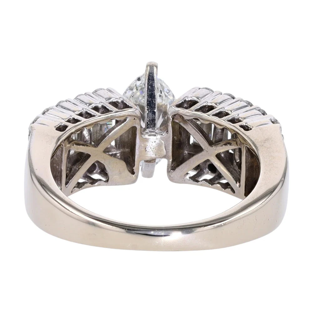 1 3/4 ctw 14K White Gold Diamond Engagement Ring - Image 3