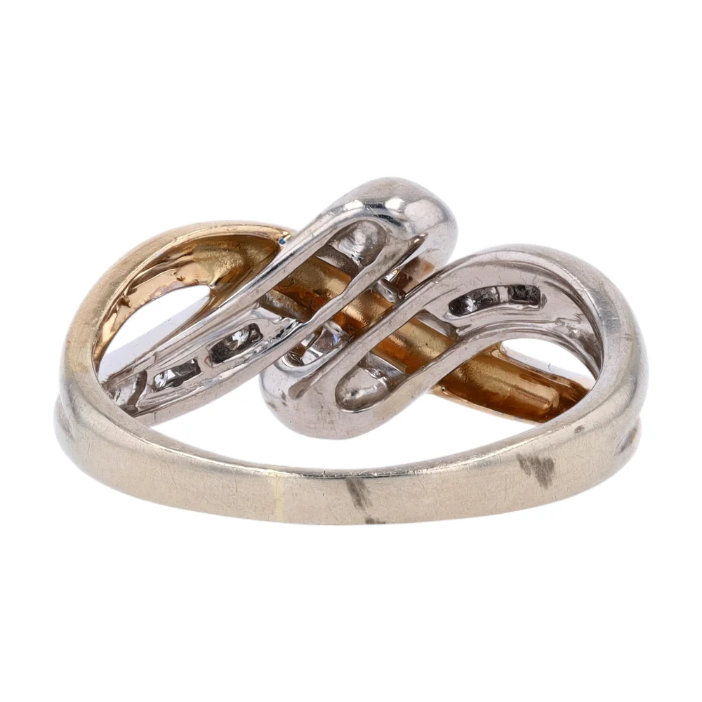 1/6 ctw 14K Two-Tone Gold Diamond Fashion Ring - Image 3