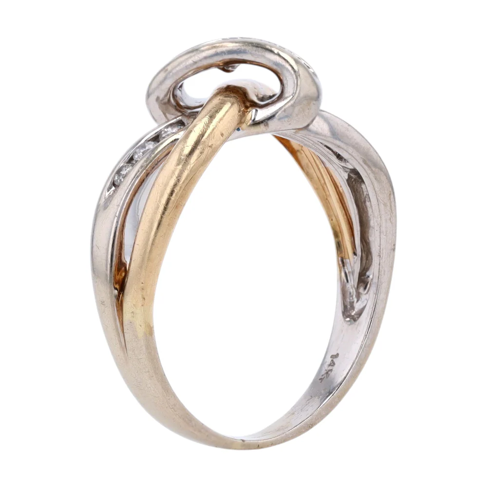 1/6 ctw 14K Two-Tone Gold Diamond Fashion Ring - Image 5