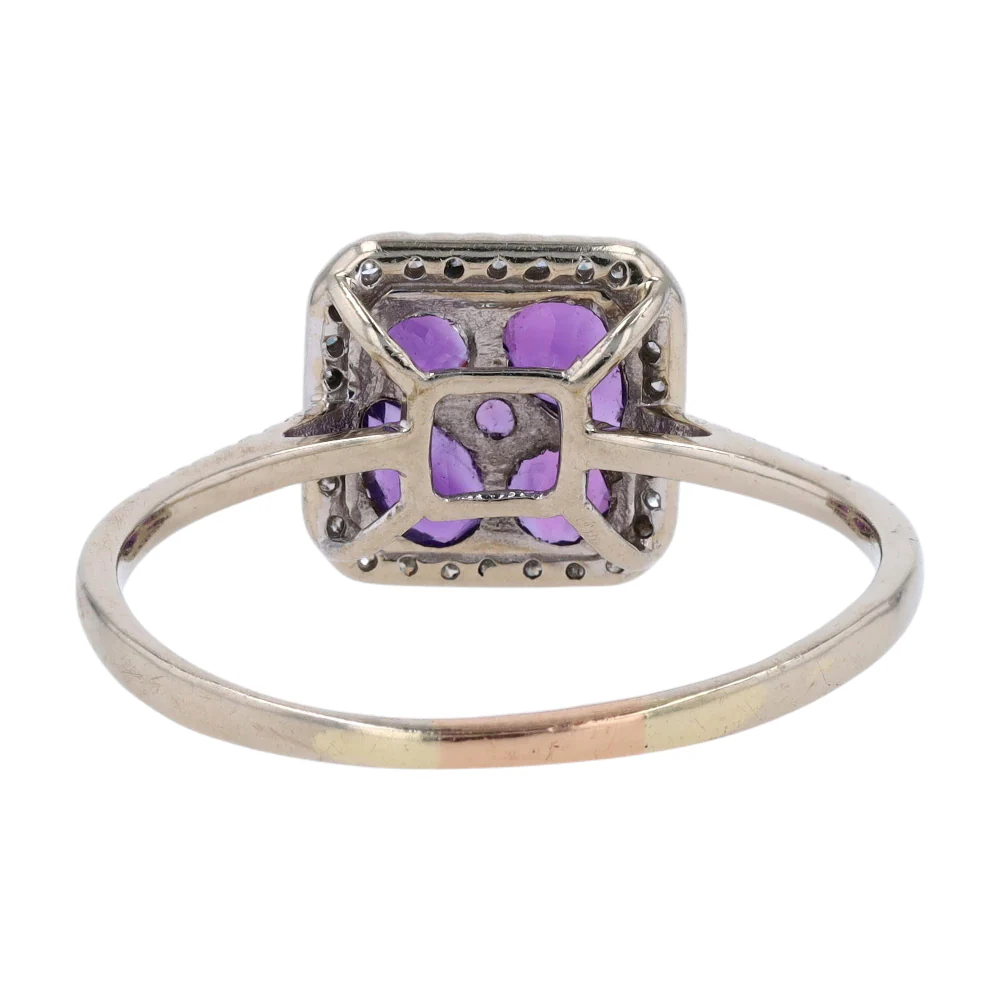 14K White Gold Amethyst Fashion Ring - Image 3