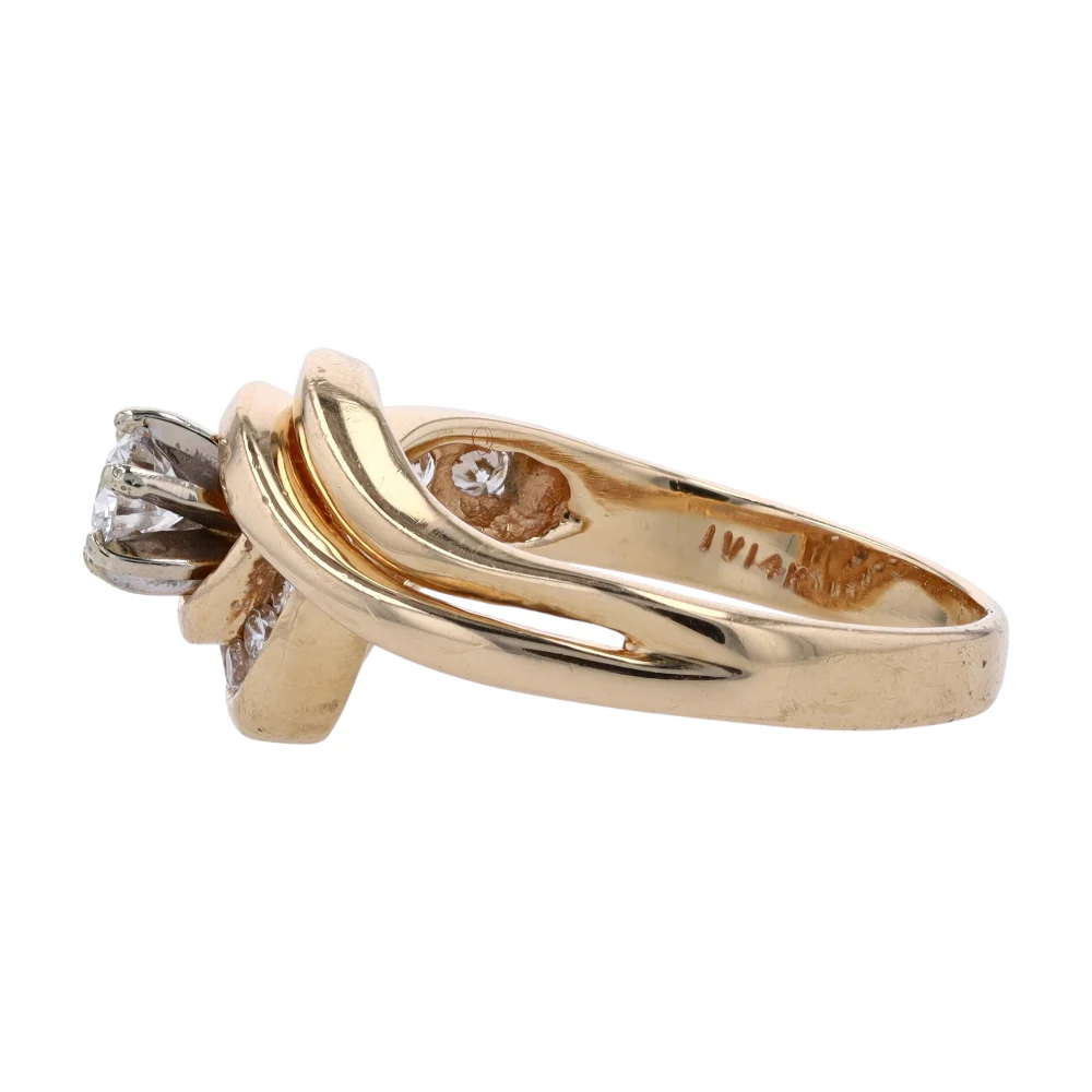 3/4 ctw 14K Yellow Gold Diamond Fashion Ring - Image 2