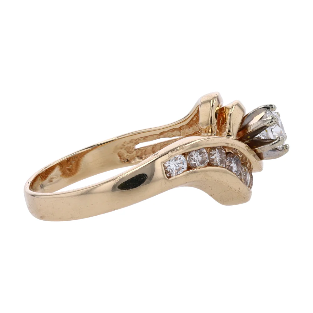 3/4 ctw 14K Yellow Gold Diamond Fashion Ring - Image 4
