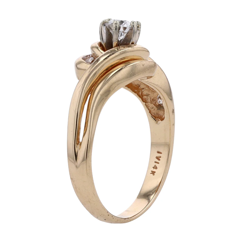 3/4 ctw 14K Yellow Gold Diamond Fashion Ring - Image 5