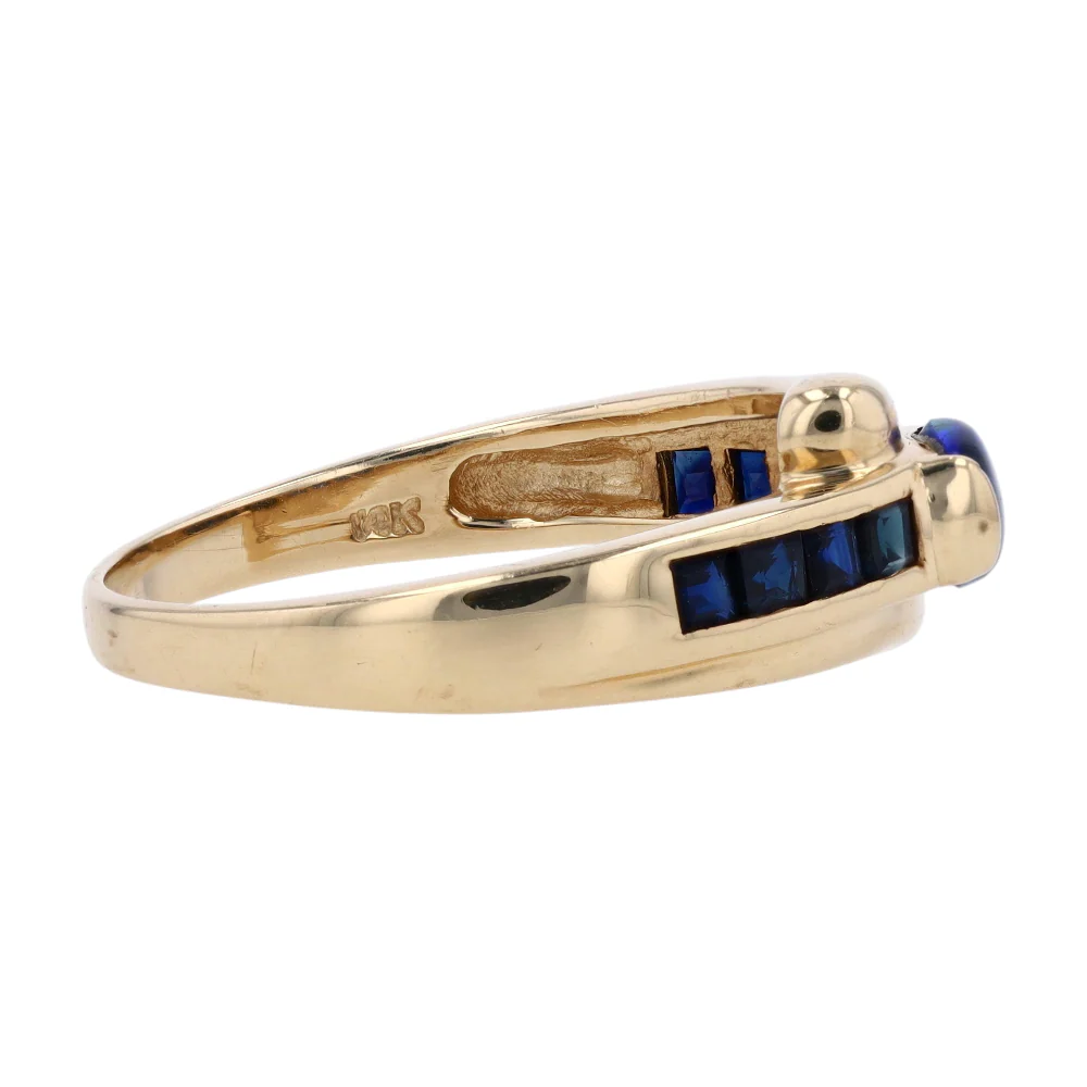 14K Yellow Gold Opal Band Ring - Image 4