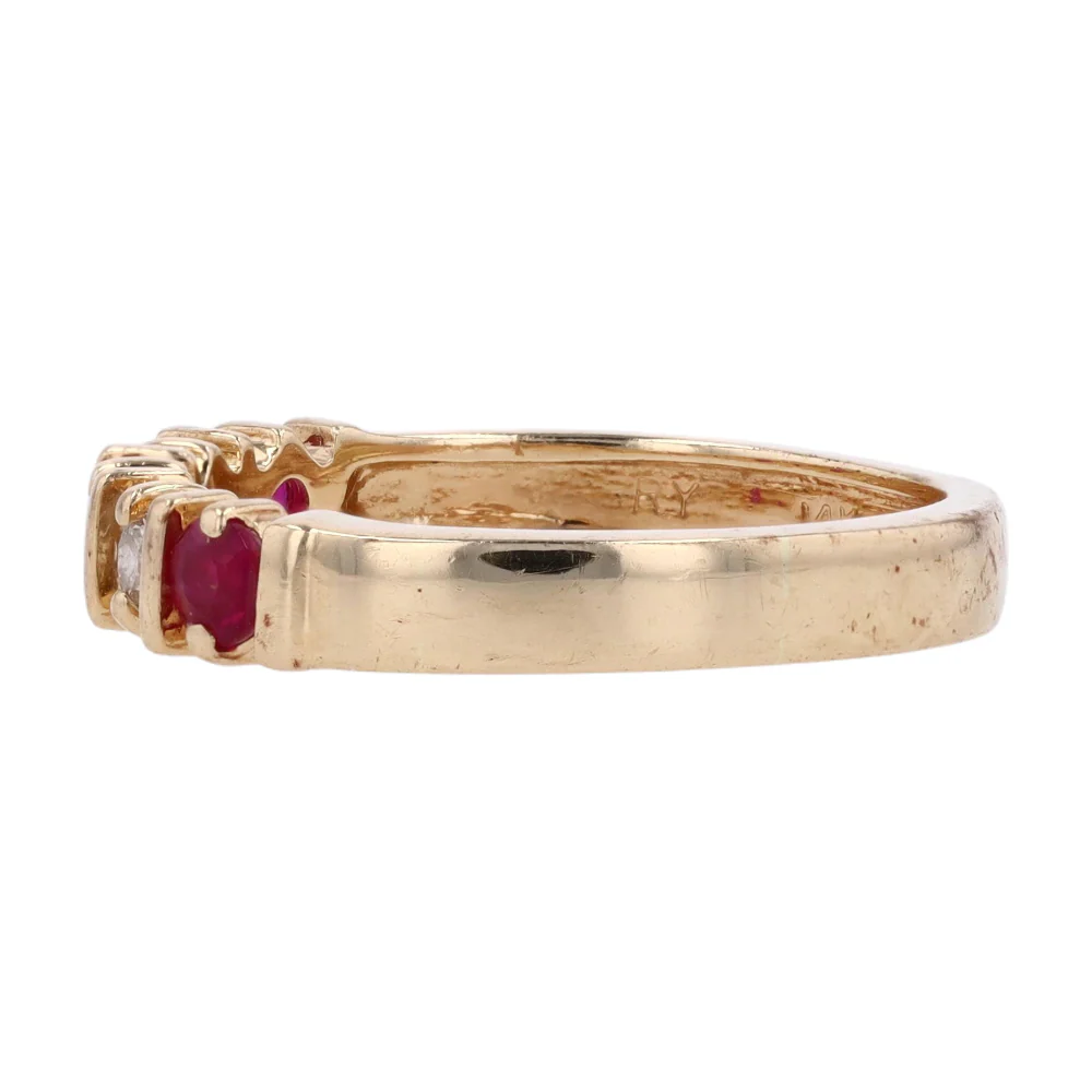 14K Yellow Gold Diamond Band Ring - Image 2