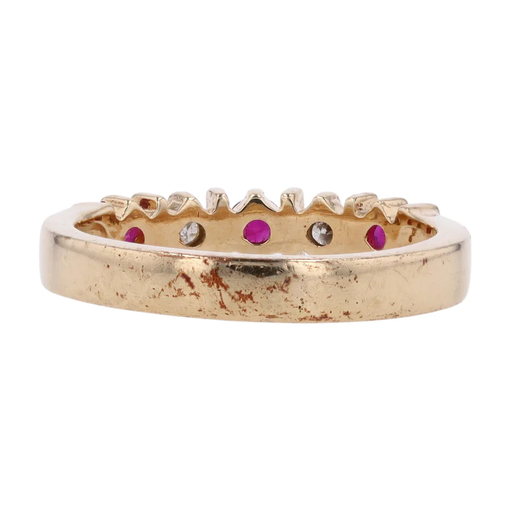 14K Yellow Gold Diamond Band Ring - Image 3