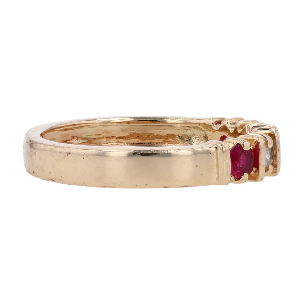14K Yellow Gold Diamond Band Ring - Image 4