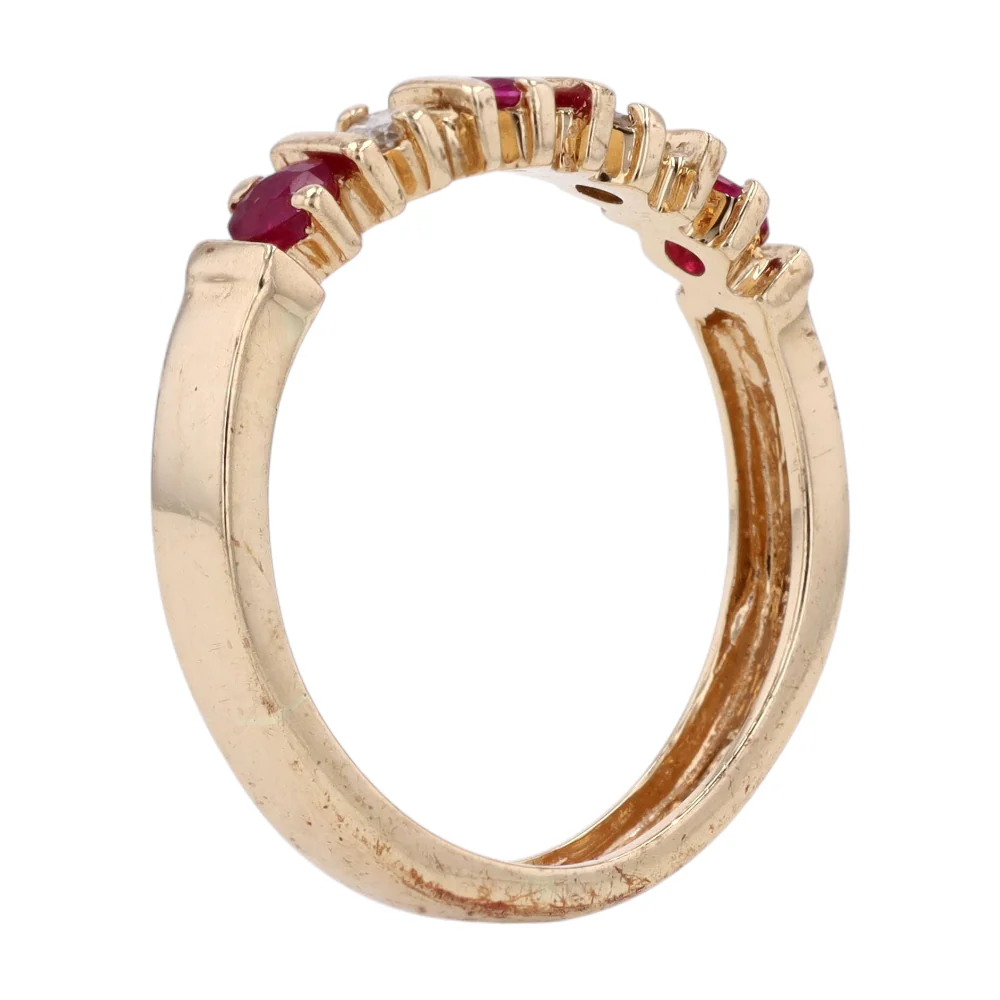 14K Yellow Gold Diamond Band Ring - Image 5