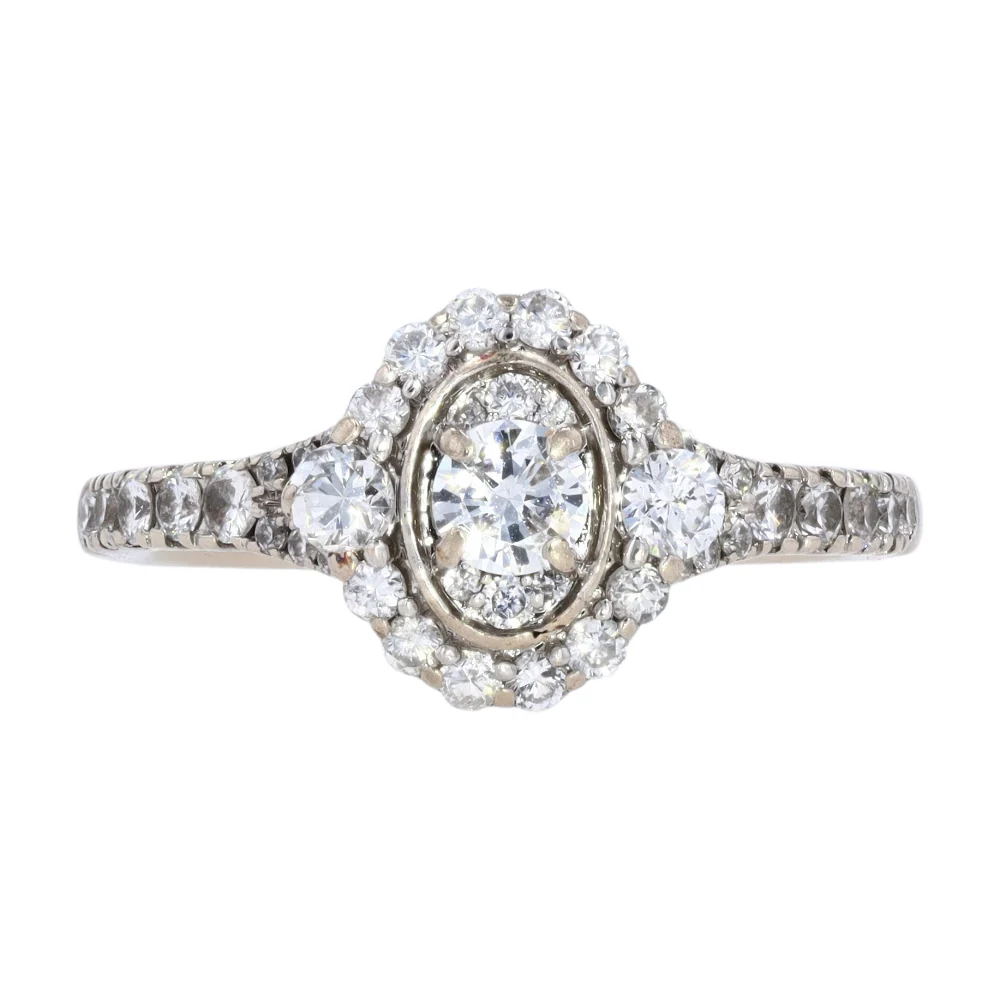 1/2 ctw 14K White Gold Diamond Engagement Ring