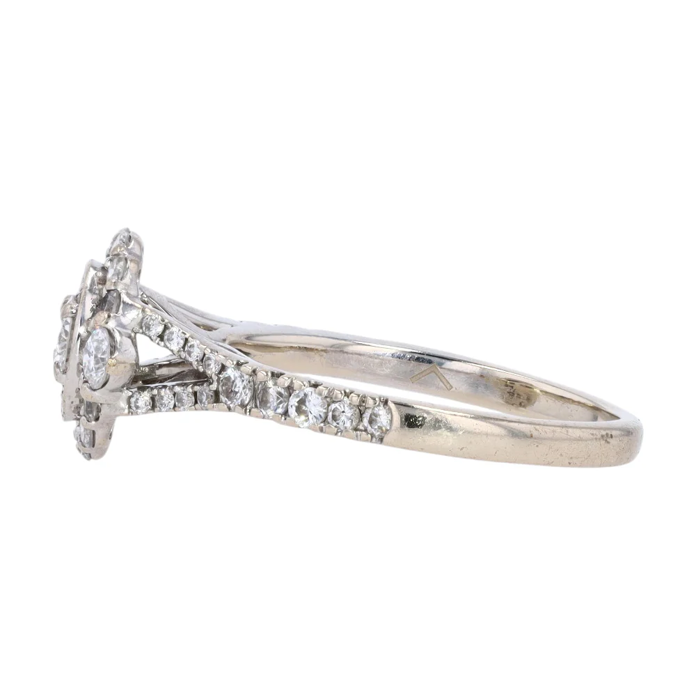 1/2 ctw 14K White Gold Diamond Engagement Ring - Image 2