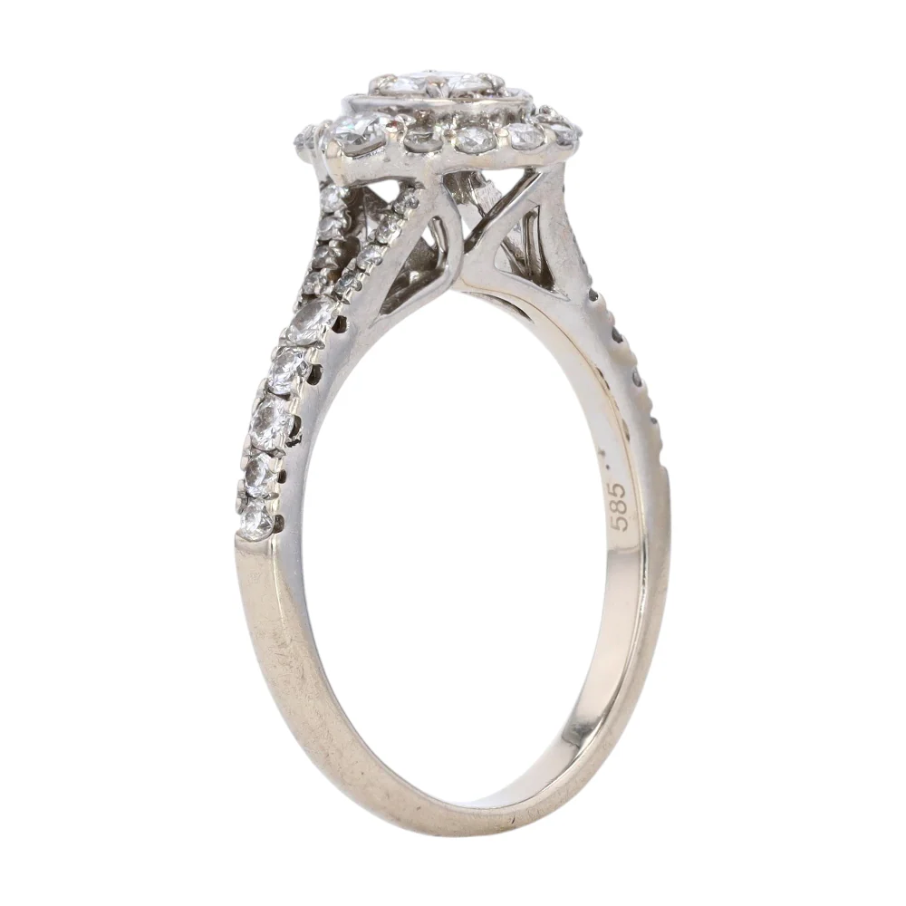 1/2 ctw 14K White Gold Diamond Engagement Ring - Image 5