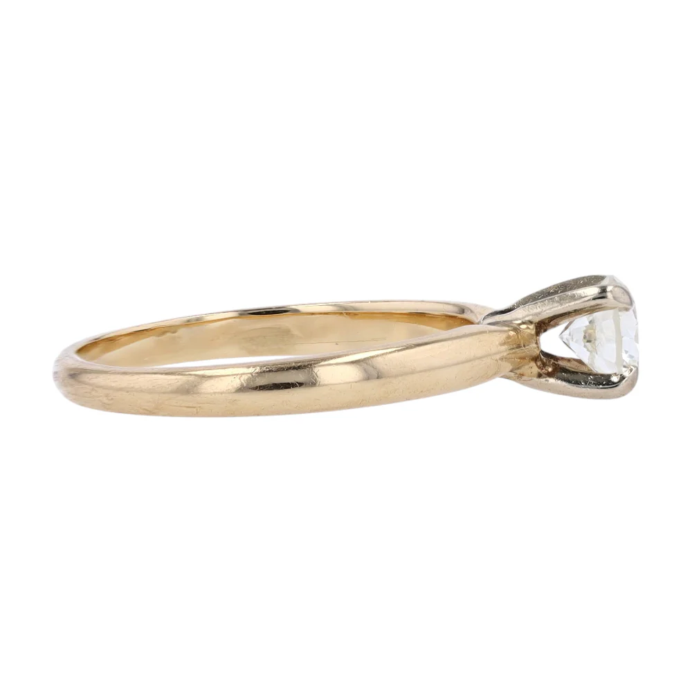 1/2 ct 14K Yellow Gold Diamond Engagement Ring - Image 4