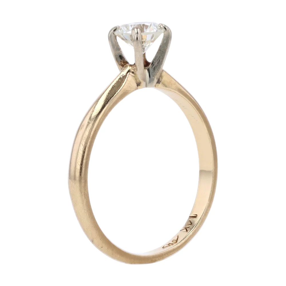 1/2 ct 14K Yellow Gold Diamond Engagement Ring - Image 5