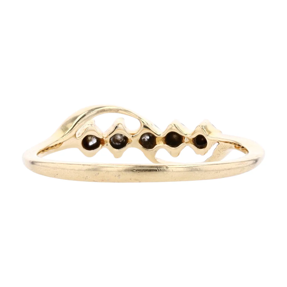 1/10 ctw 14K Yellow Gold Diamond Band Ring - Image 3