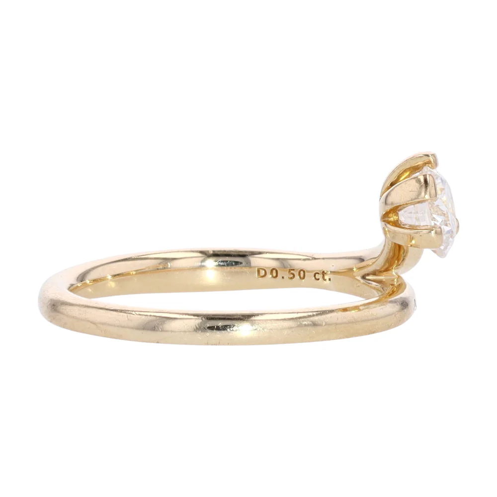1/2 ctw 14K Yellow Gold Lab Grown Diamond Fashion Ring - Image 4