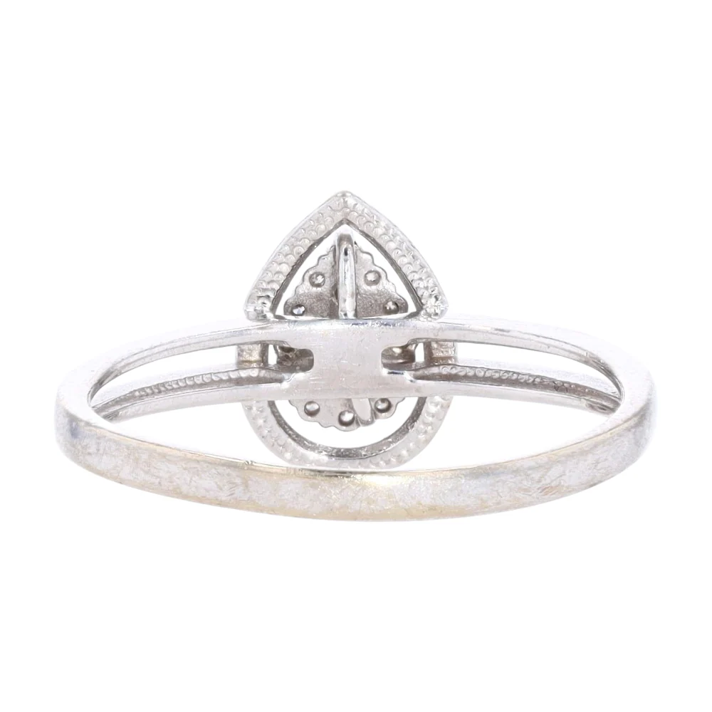 1/10 ctw 14K White Gold Diamond Fashion Ring - Image 3