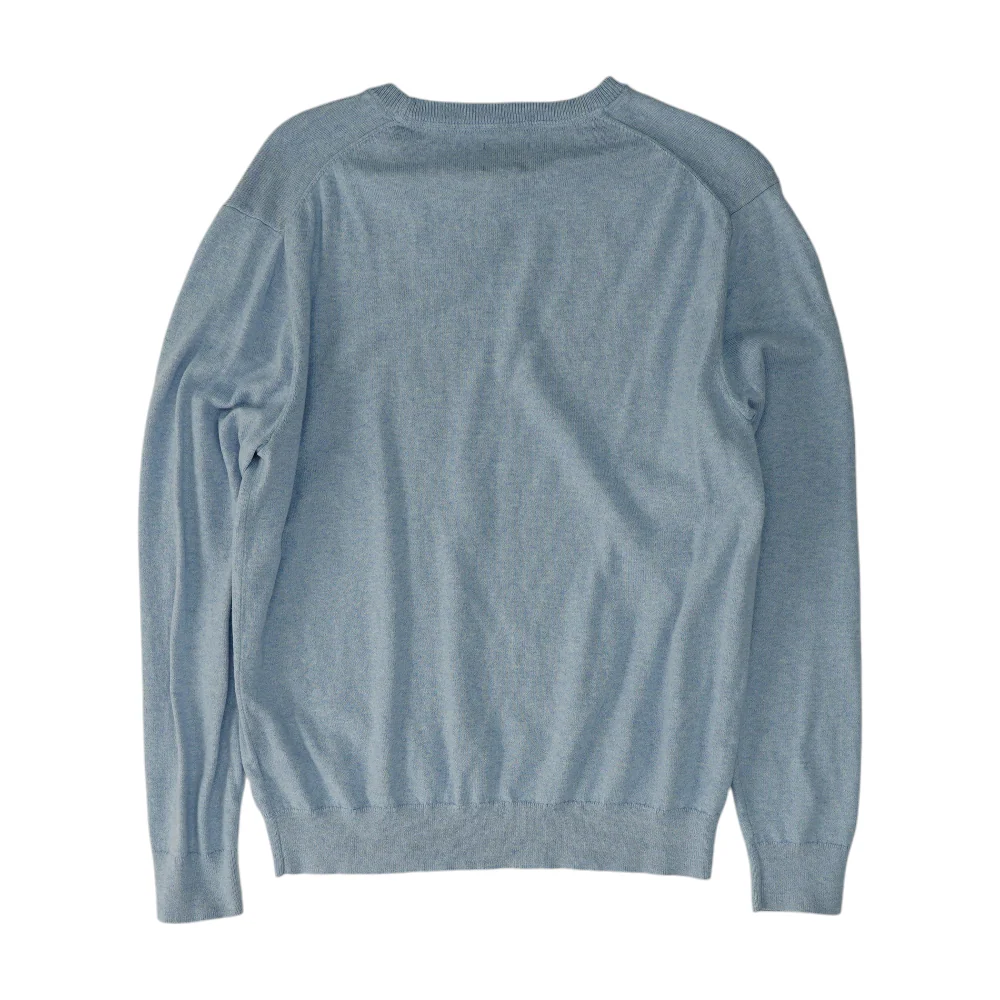 Blue Solid Pullover Sweater - Image 2