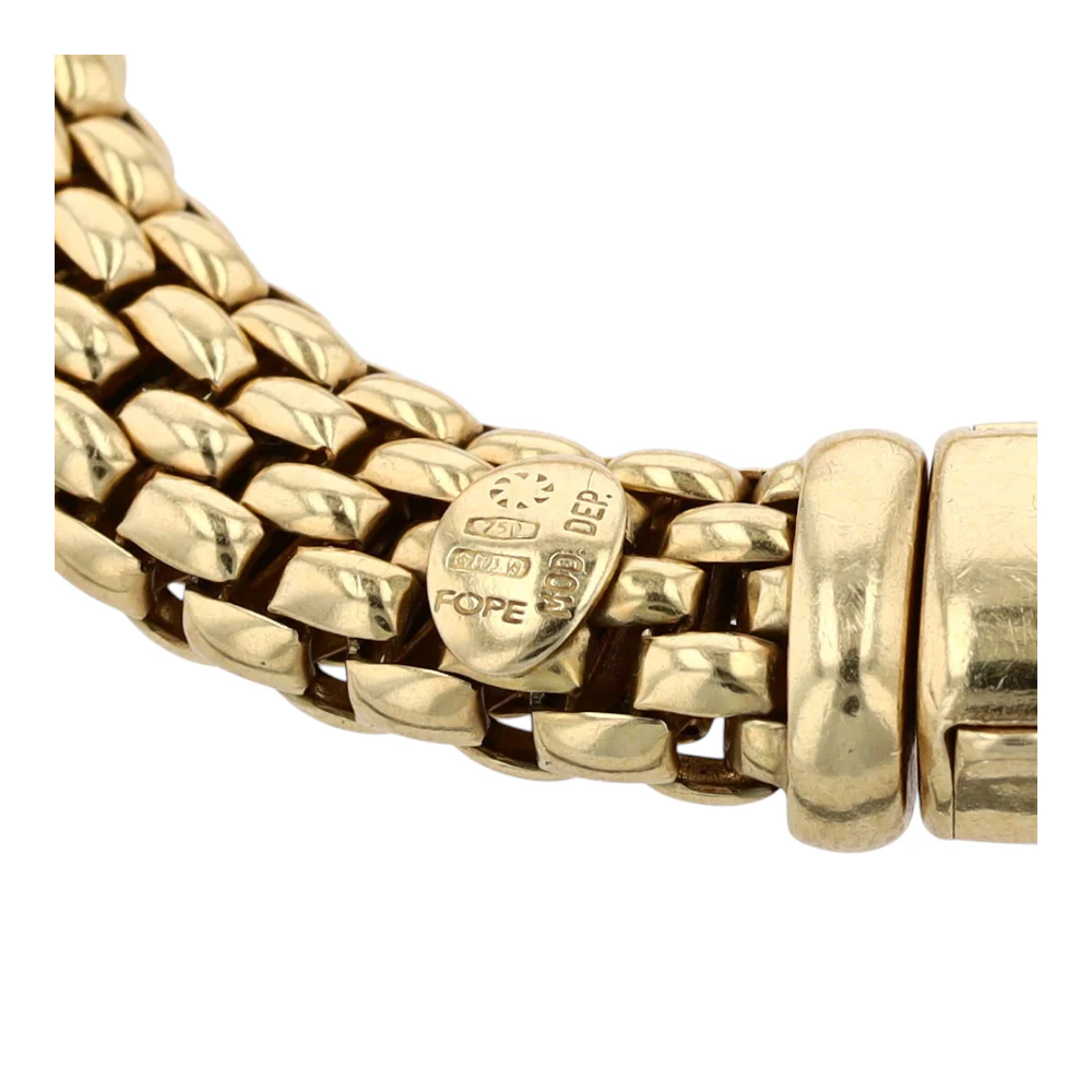18K Yellow Gold Chain Bracelet - Image 3