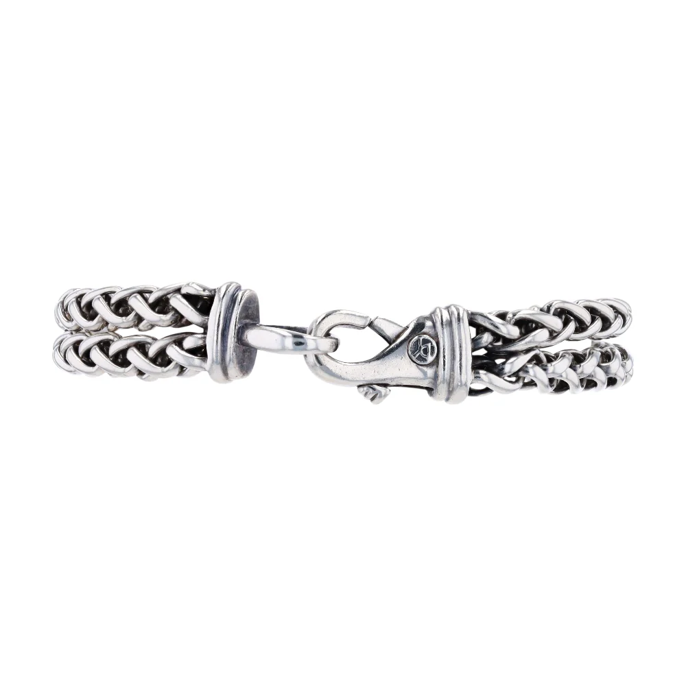 18K Sterling Silver Diamond Chain Bracelet - Image 2