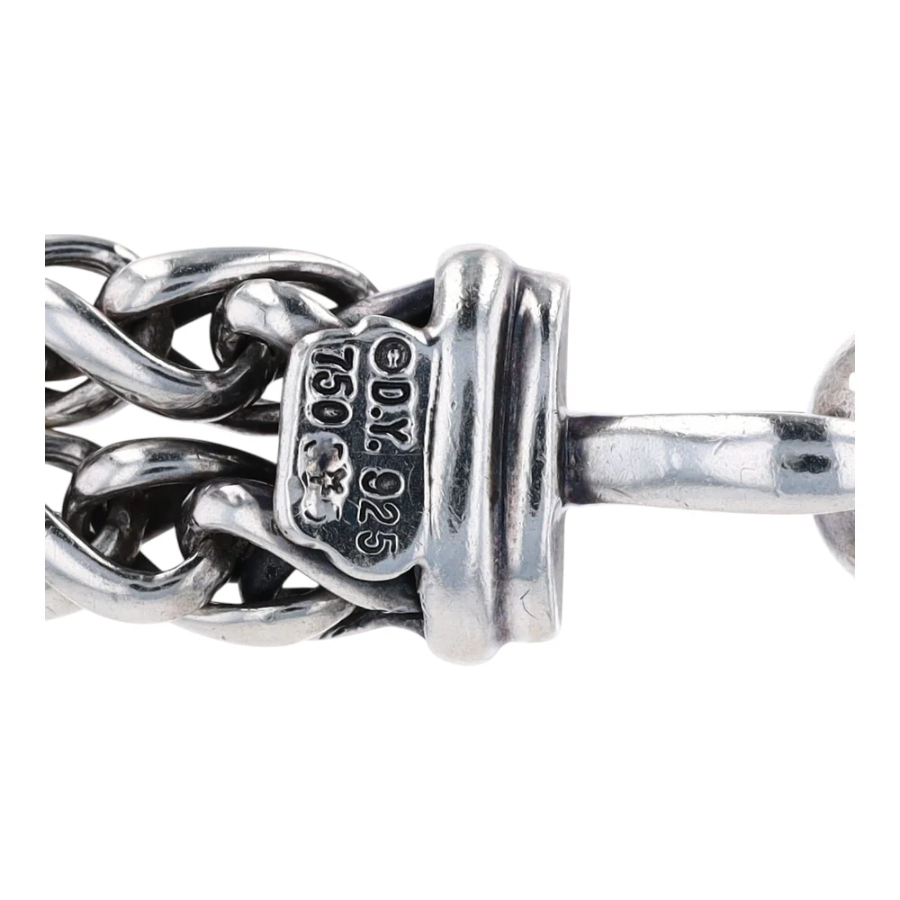 18K Sterling Silver Diamond Chain Bracelet - Image 3