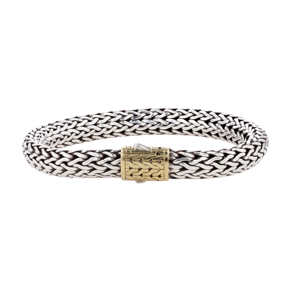 18K Sterling Silver Chain Bracelet - Image 2