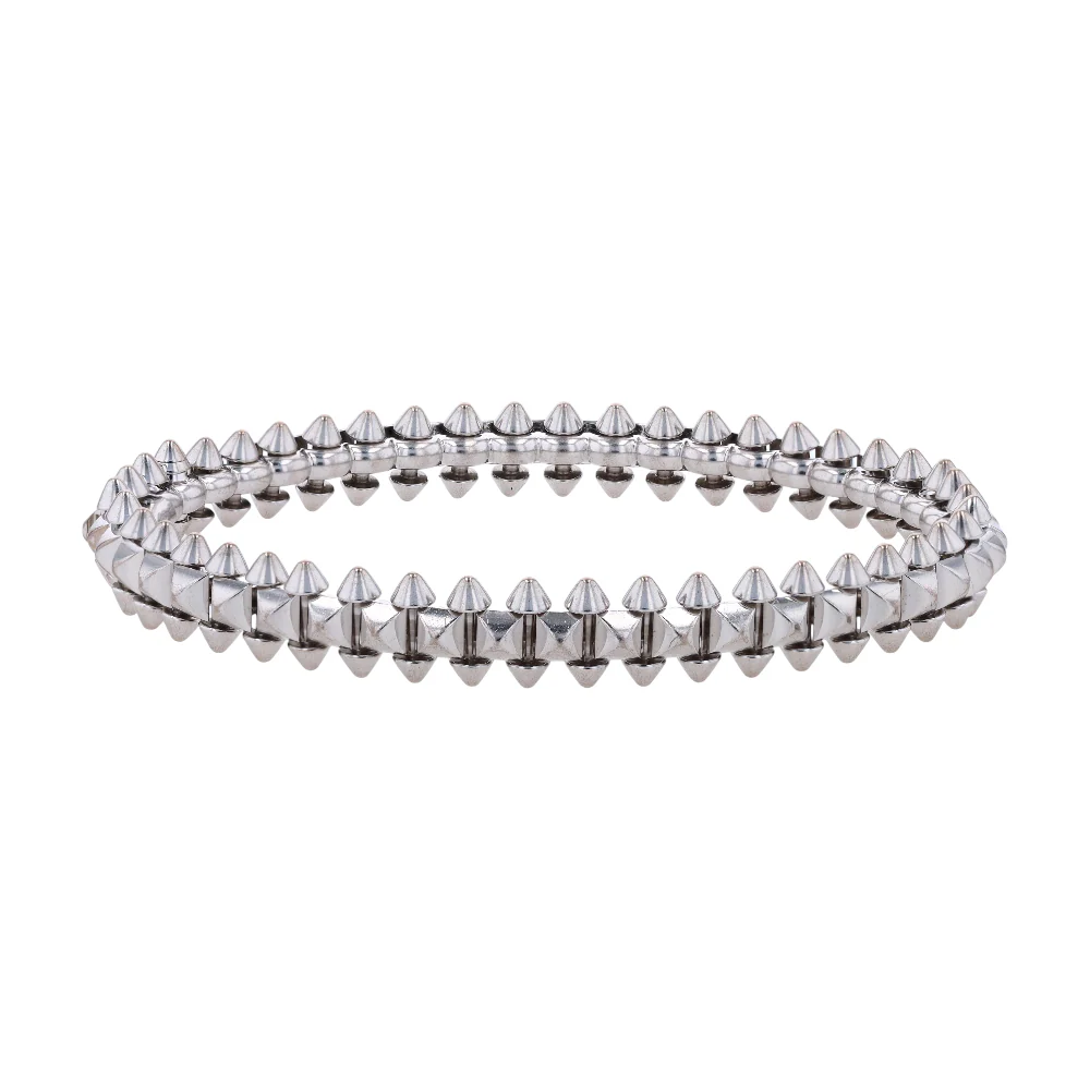 18K White Gold Bangle Bracelet - Image 2