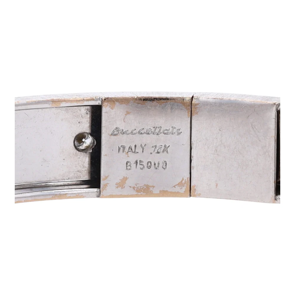 1/2 ctw 18K White Gold Diamond Bangle Bracelet - Image 4
