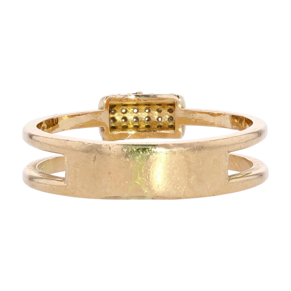 18K Yellow Gold Diamond Fashion Ring - Image 3