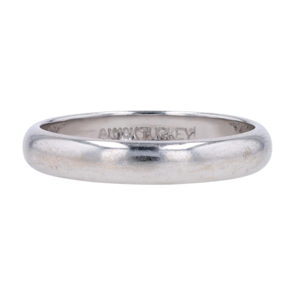 18K White Gold Band Ring